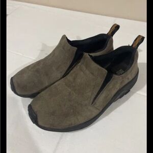 Merrell Men's Olive Suede Slip-On Loafers